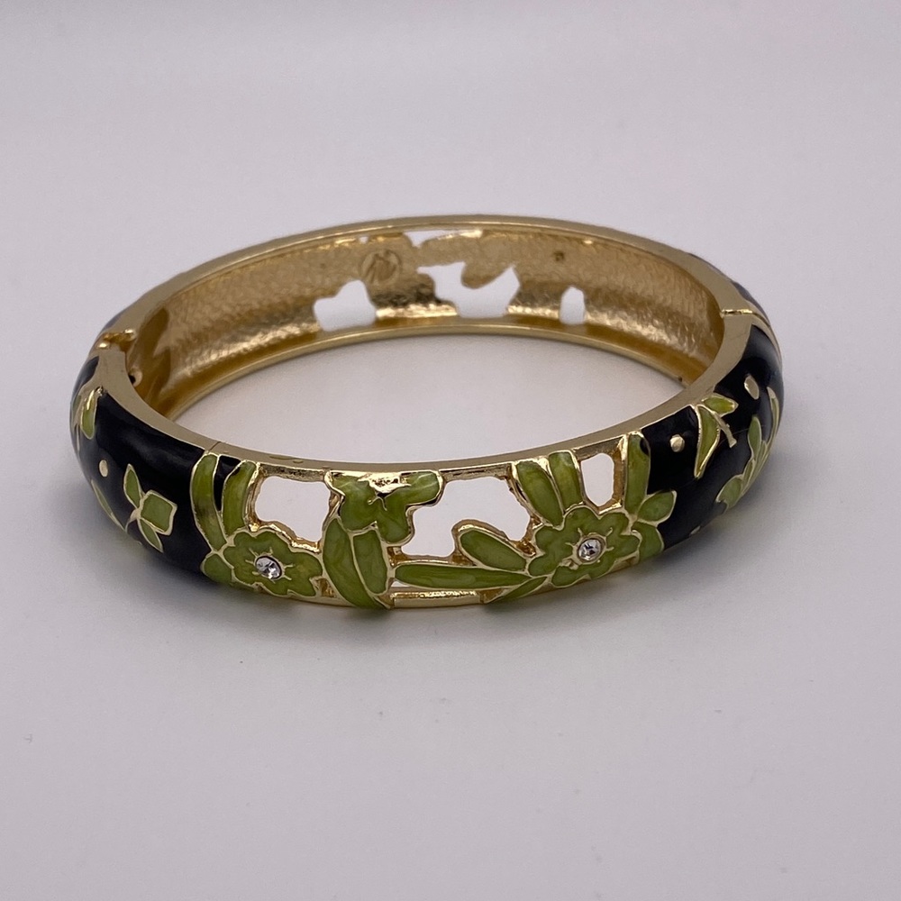 VINTAGE Jiu Long Xing Enamelled Bangle Bracelet